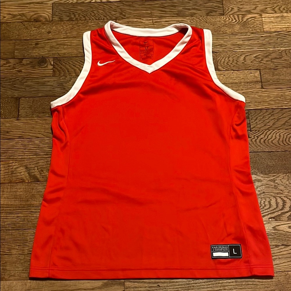 Nike Dri-FIT Red and White Athletic Tank